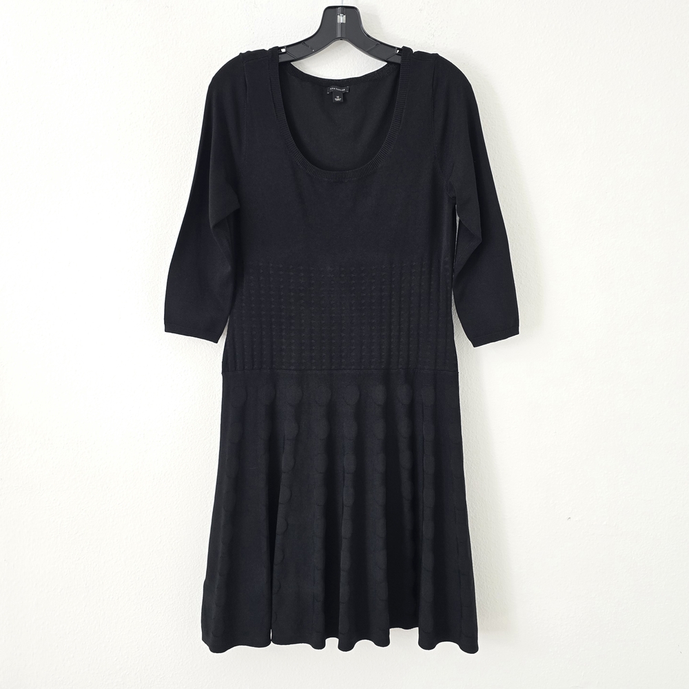 Ann Taylor Fit Flare Scoop Neck Dress
